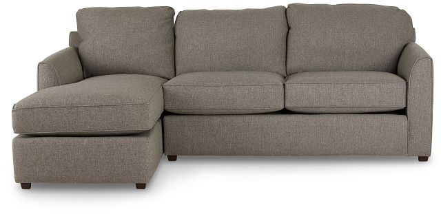 Asheville Brown Fabric Left Chaise Sectional