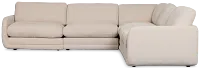 Jules Ivory Velvet 5-piece Modular Sectional