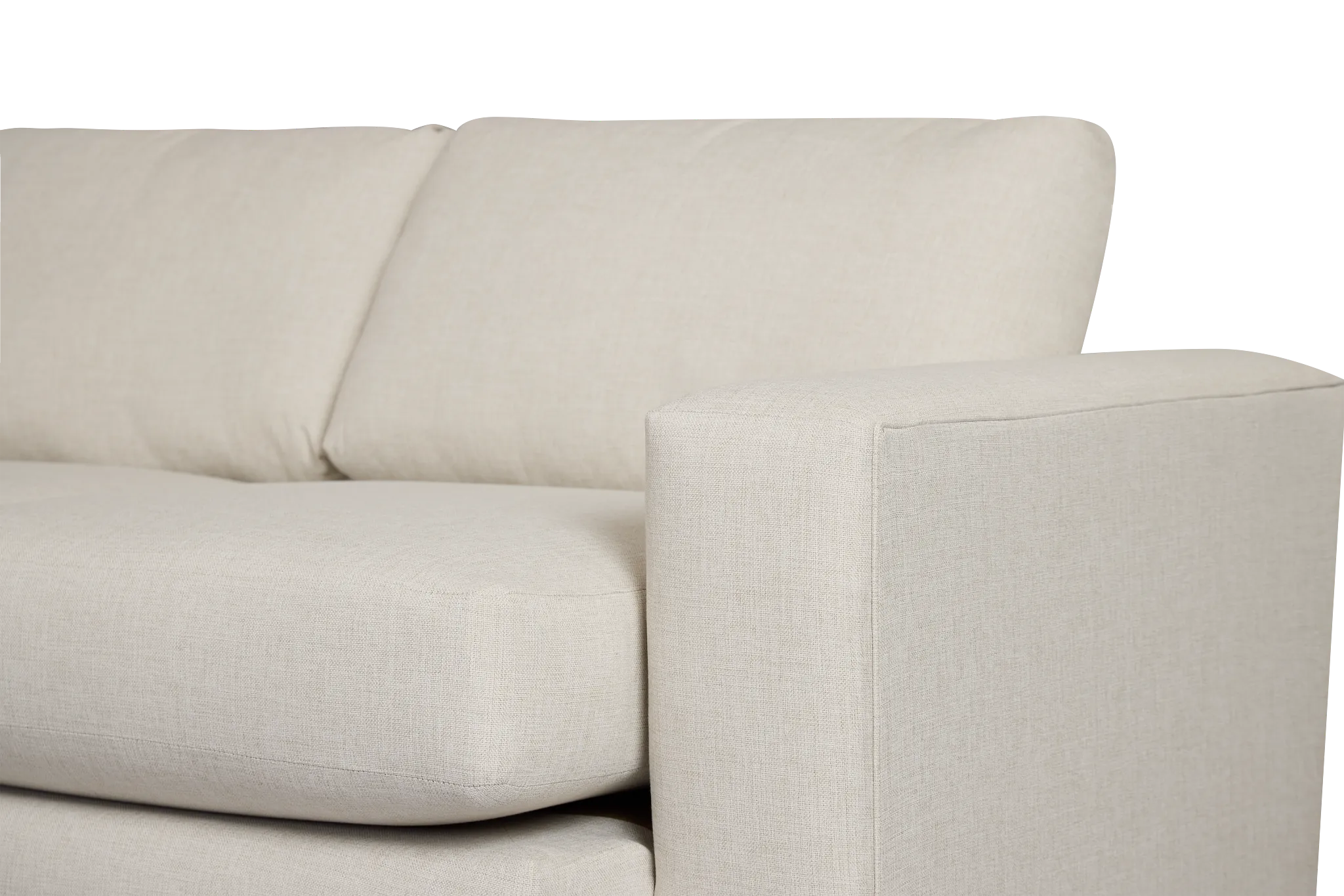 Brantley Light Beige Fabric Large Left Chaise Sectional