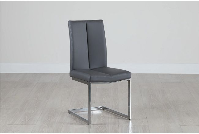 London Gray Upholstered Side Chair