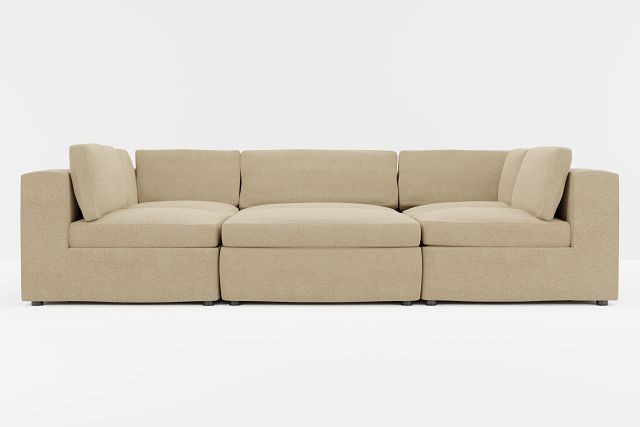 Destin Elite Taupe Fabric 6-piece Pit Sectional