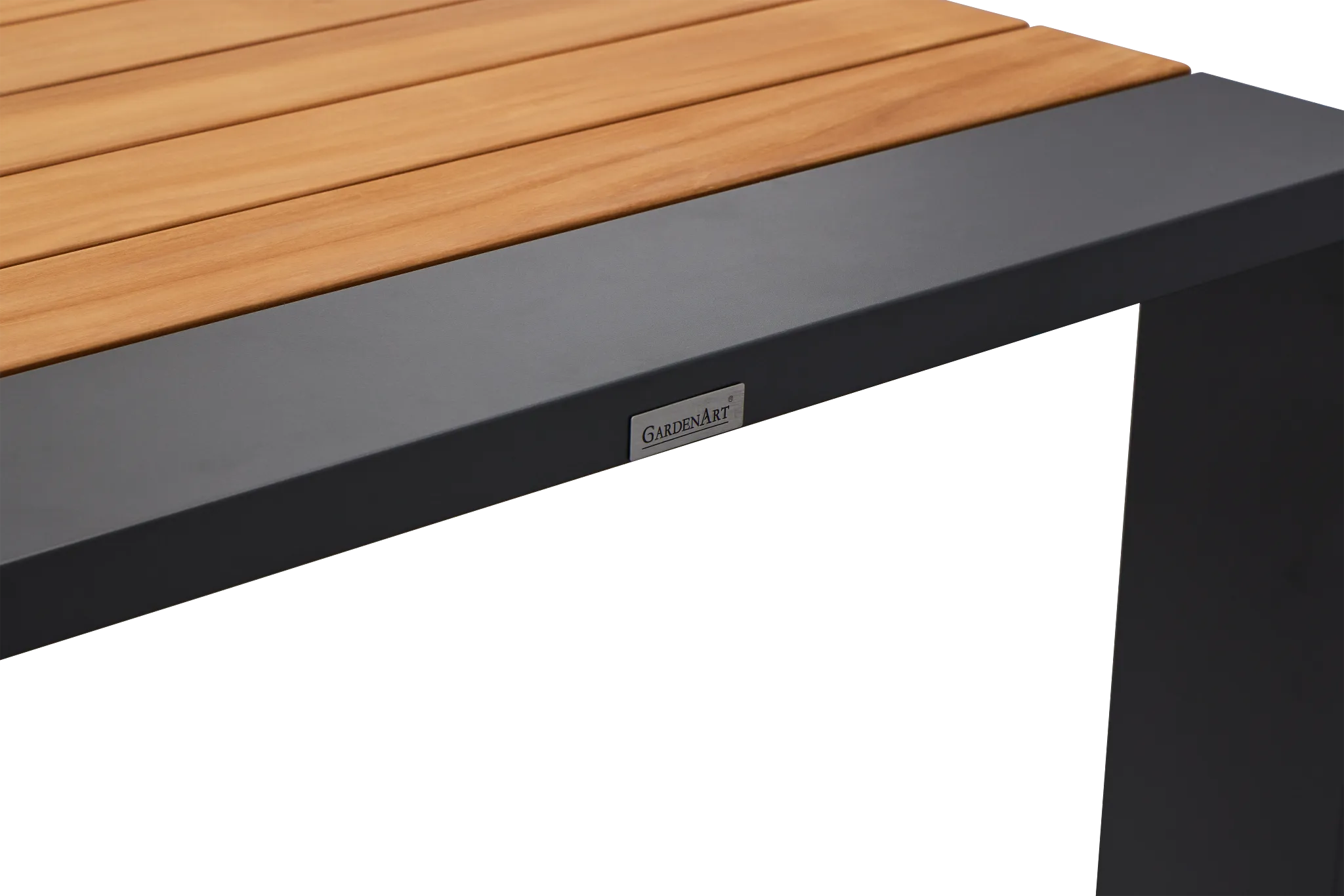 Sunrise Dark Gray Teak 65" Rectangular Table