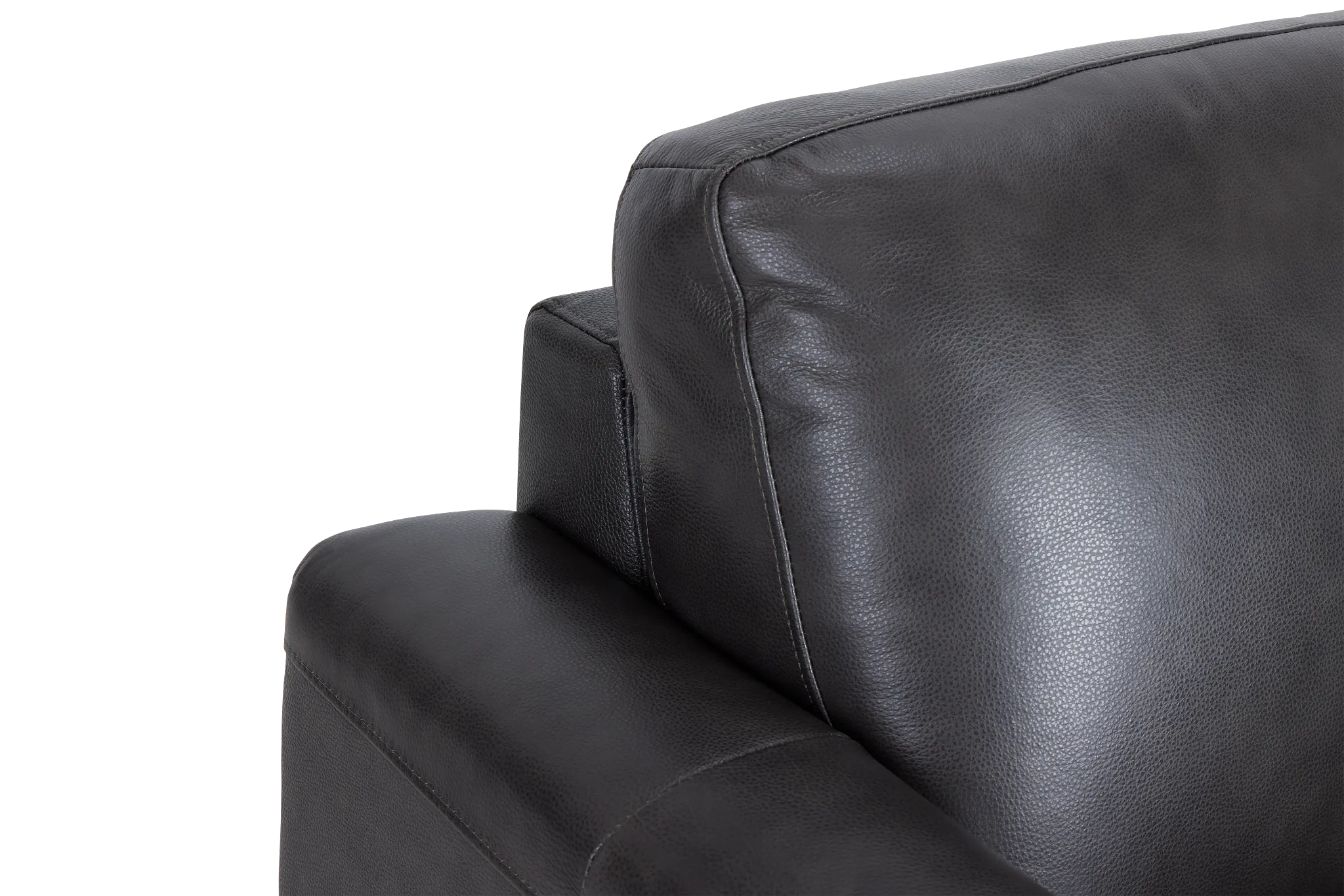 Lane Dark Gray Lthr/vinyl Loveseat