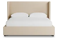 Captiva Peyton Beige 48" Upholstered Shelter Bed