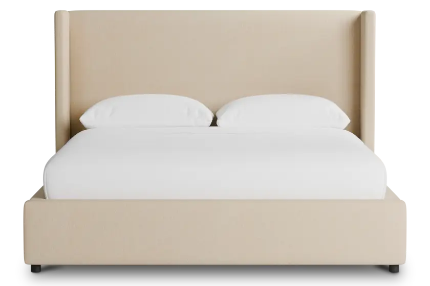 Captiva Peyton Beige 48" Upholstered Shelter Bed Captiva Peyton Beige 48" Upholstered Shelter Bed