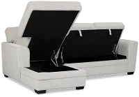 Everly Gray Fabric Left Chaise Storage Sectional