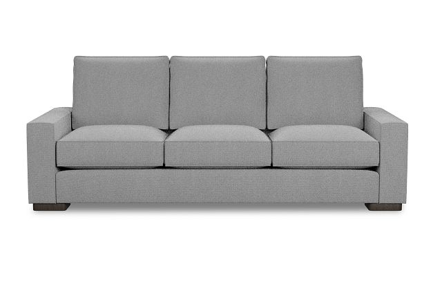 Edgewater Delray Light Gray 96" Sofa W/ 3 Cushions