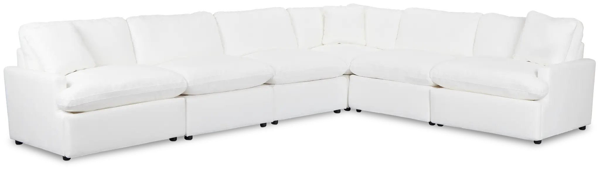 Skye White Fabric Medium Triple Power 2-arm Sectional Skye White Fabric Medium Triple Power 2-arm Sectional