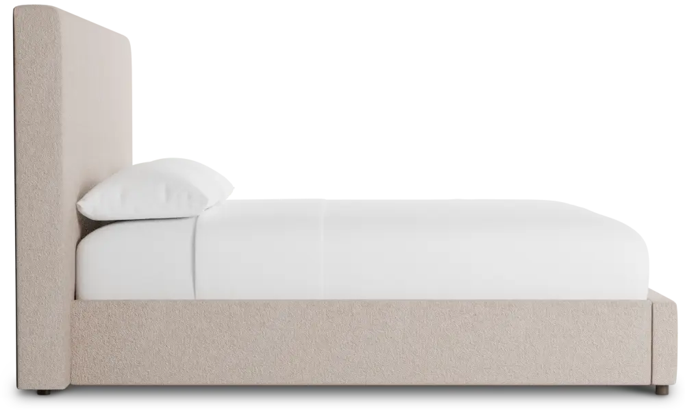 Grayton Elite Light Taupe 54" Upholstered Platform Bed Grayton Elite Light Taupe 54" Upholstered Platform Bed