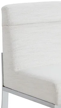 Ocean Drive White Metal Upholstered Side Chair