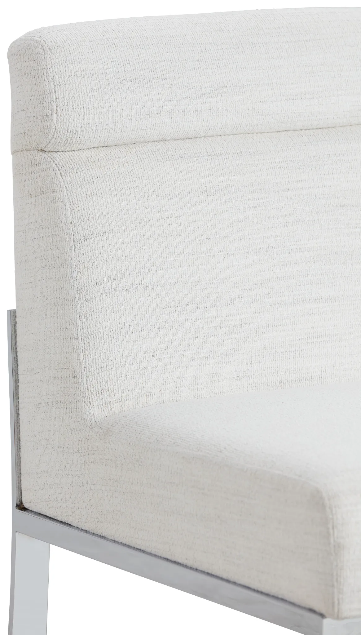 Ocean Drive White Metal Upholstered Side Chair