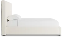 Grayton Gellar White 54" Upholstered Platform Bed