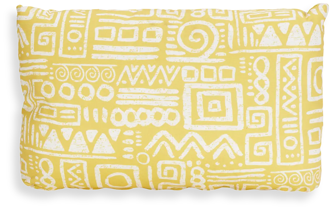 Glyphic Yellow Lumbar Indoor/outdoor Accent Pillow Glyphic Yellow Lumbar Indoor/outdoor Accent Pillow