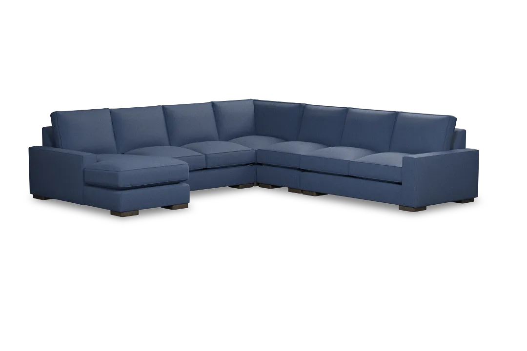 Edgewater Revenue Dark Blue Large Left Chaise Sectional