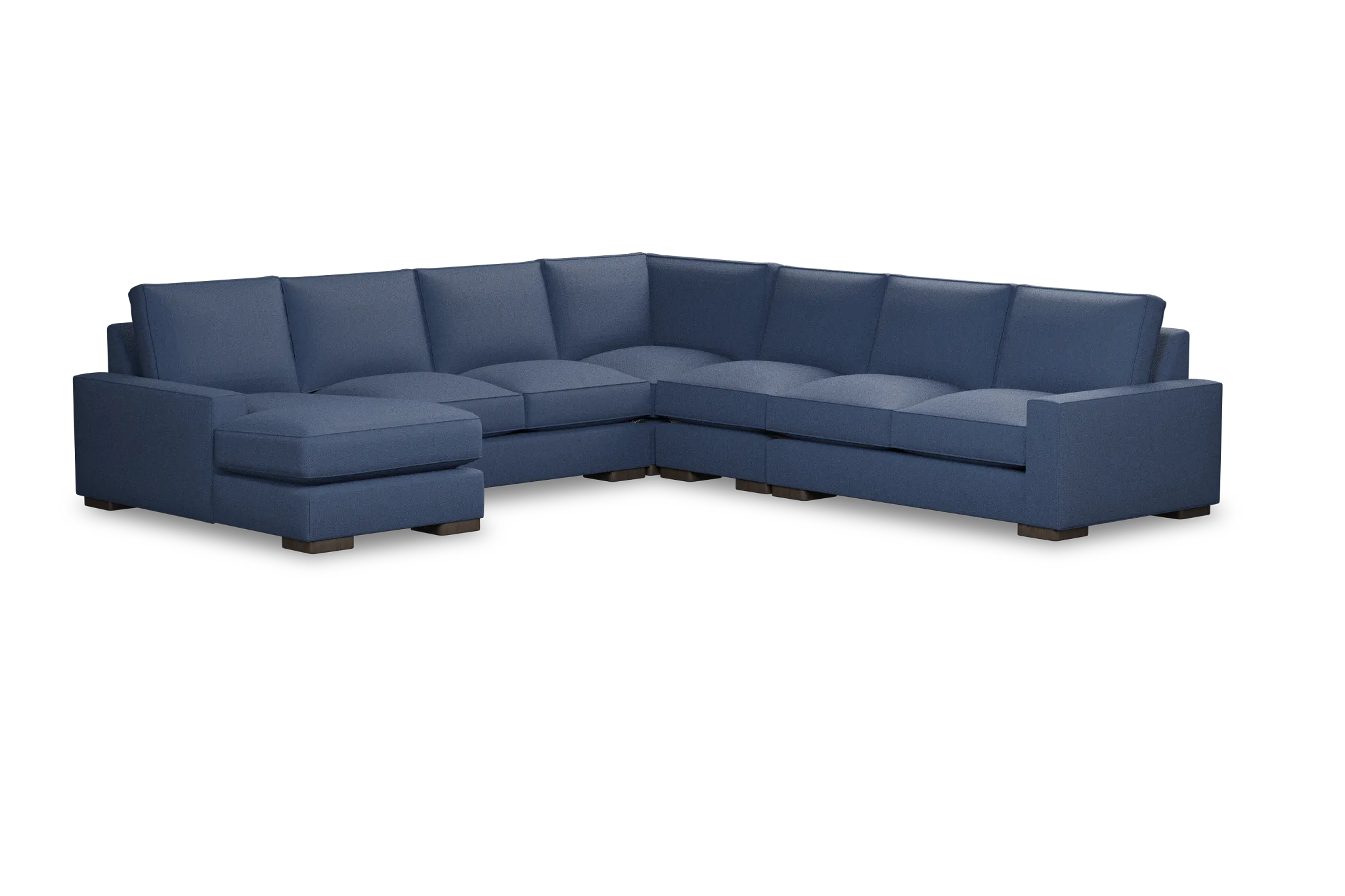 Edgewater Revenue Dark Blue Large Left Chaise Sectional