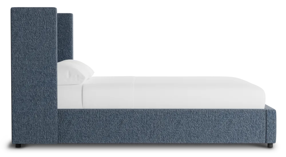 Captiva Maguire Blue 48" Upholstered Shelter Bed