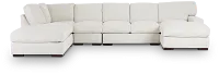 Veronica White Down Large Left Bumper Sectional