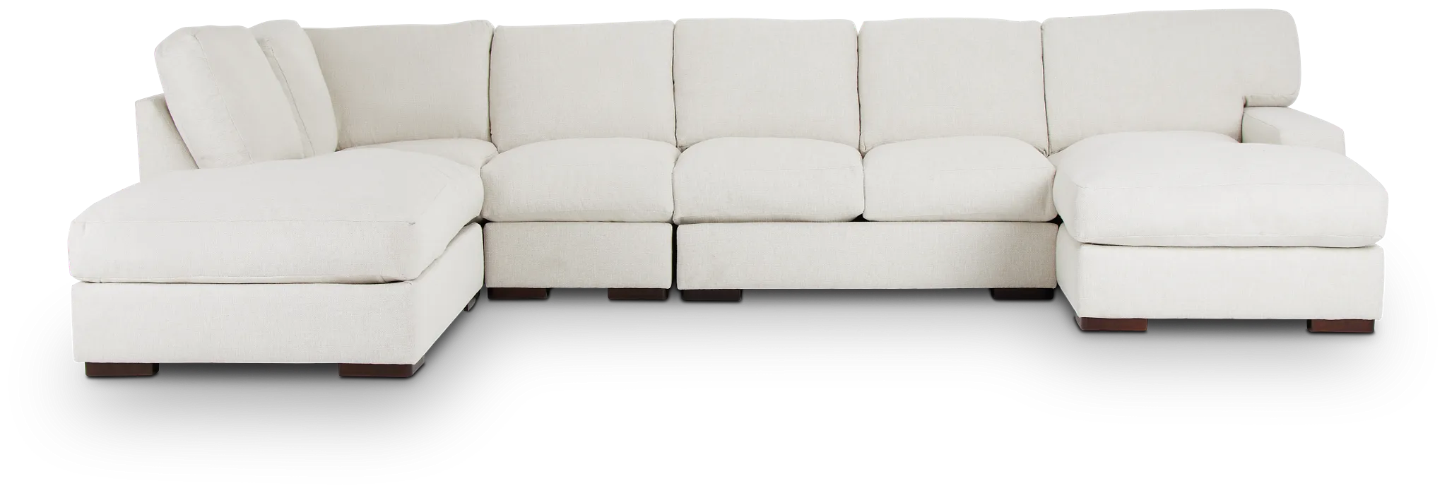 Veronica White Down Large Left Bumper Sectional