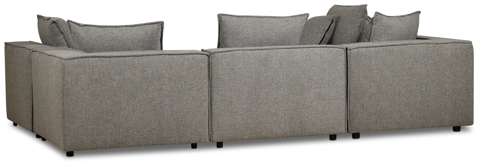 Tatum Gray Fabric 6-piece Pit Sectional