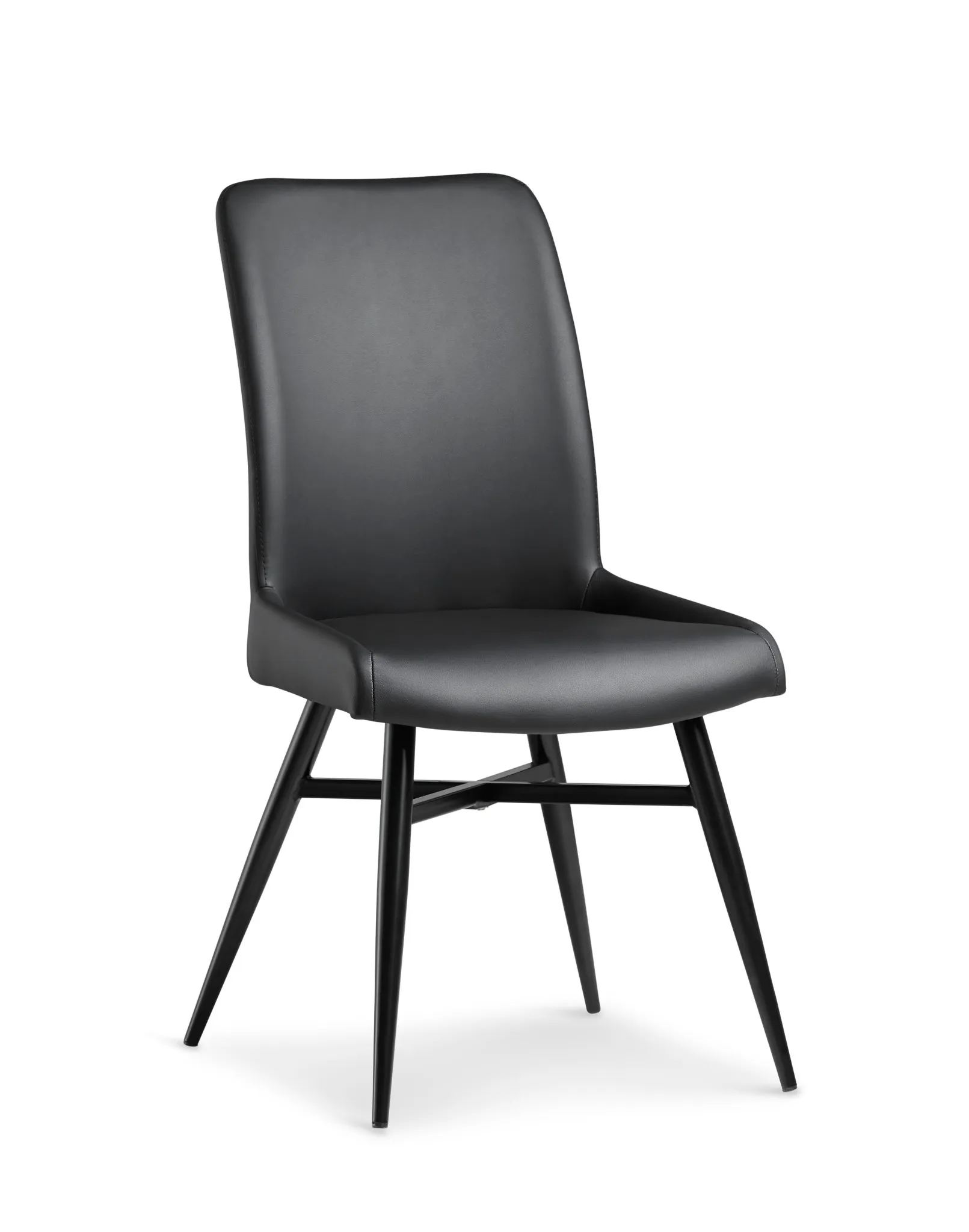 Lemans Black Upholstered Side Chair