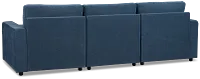 Addie Blue Fabric Right Chaise Storage Sectional