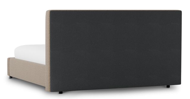 Grayton Merino Brown 44" Upholstered Platform Bed