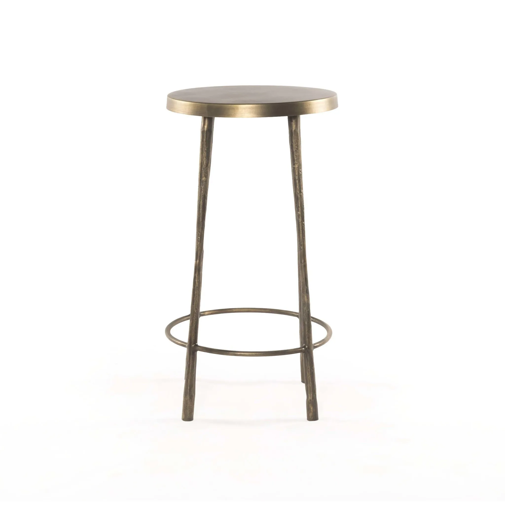 Four Hands Marty Brass Metal 24" Barstool
