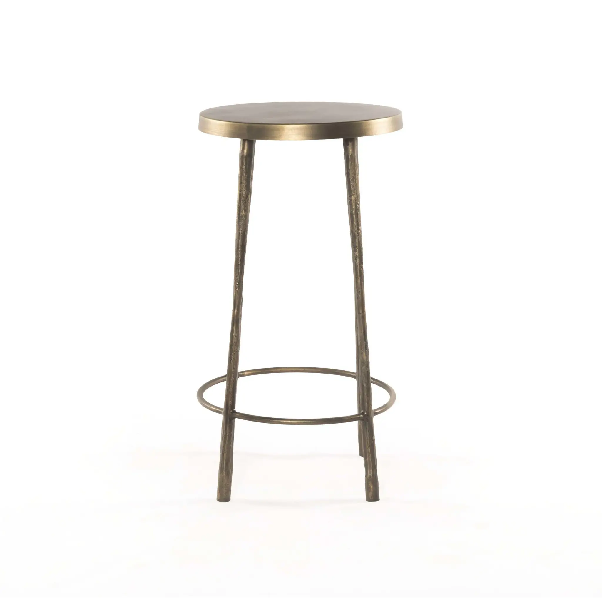 Four Hands Marty Brass Metal 24" Barstool Four Hands Marty Brass Metal 24" Barstool