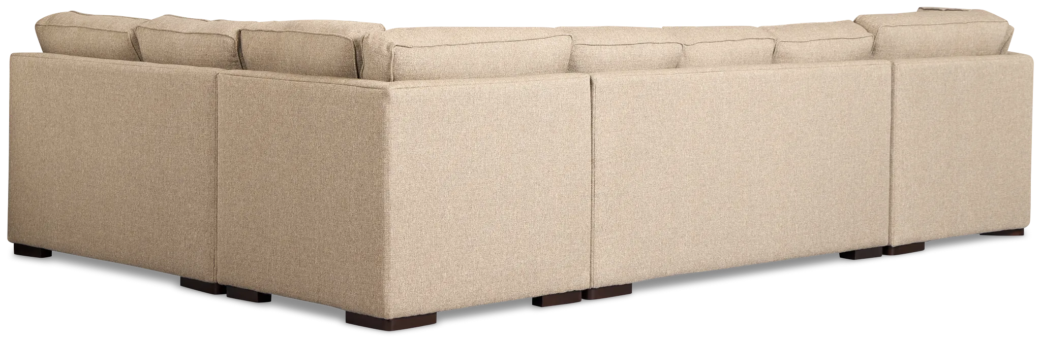 Sinclair Brown Fabric Left Cuddler Innerspring Sleeper Sectional