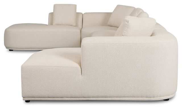 Catalina Beige Fabric Large Right Chaise Sectional
