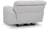 Callum Light Gray Fabric Power Recliner