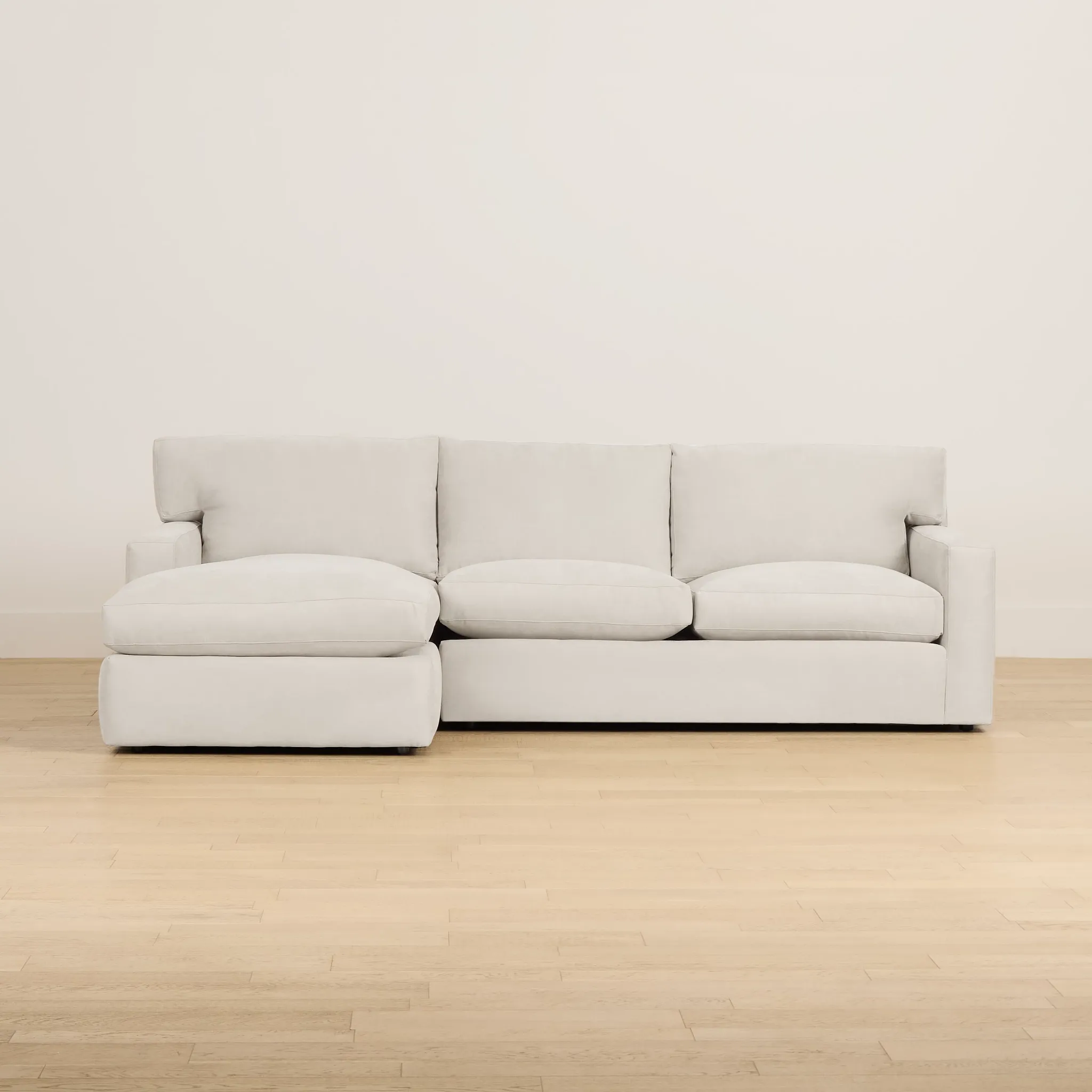 Hudson Gray Fabric Left Chaise Sectional