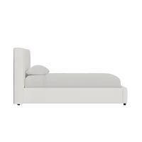 Grayton Gellar White 44" Upholstered Platform Bed
