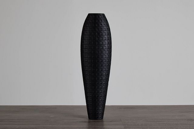 Zahara Black Short Vase