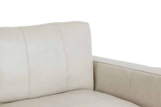 Dawkins Taupe Leather Small Right Chaise Sectional