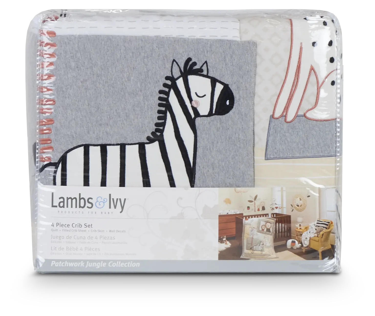 Patch 4 Piece Crib Bedding Set Patch 4 Piece Crib Bedding Set