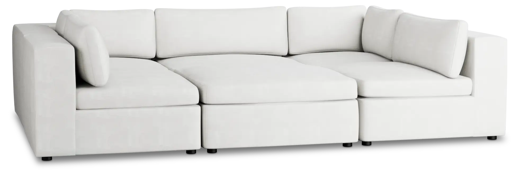 Destin Sutton White Fabric 6-piece Pit Sectional Destin Sutton White Fabric 6-piece Pit Sectional