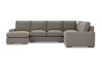 Edgewater Elite Brown Medium Left Chaise Sectional