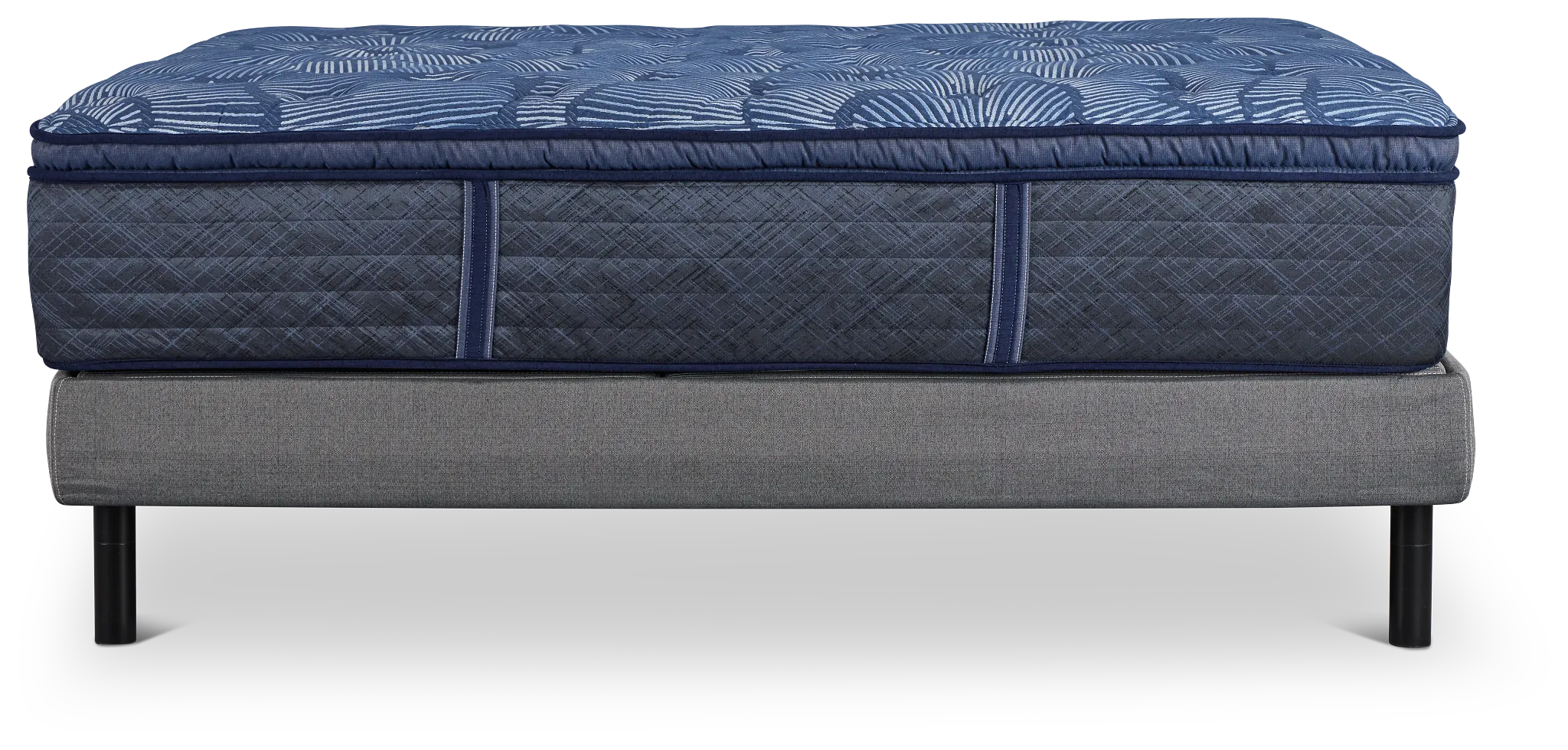 Serta Perfect Sleeper Cobalt Calm Plush Motion Perfect 4 Adjustable Base Set