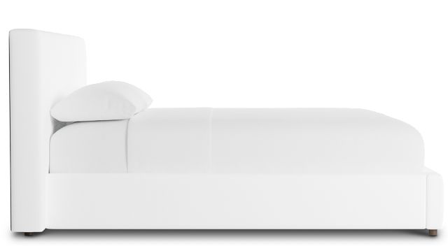 Grayton Peyton White 44" Upholstered Platform Bed