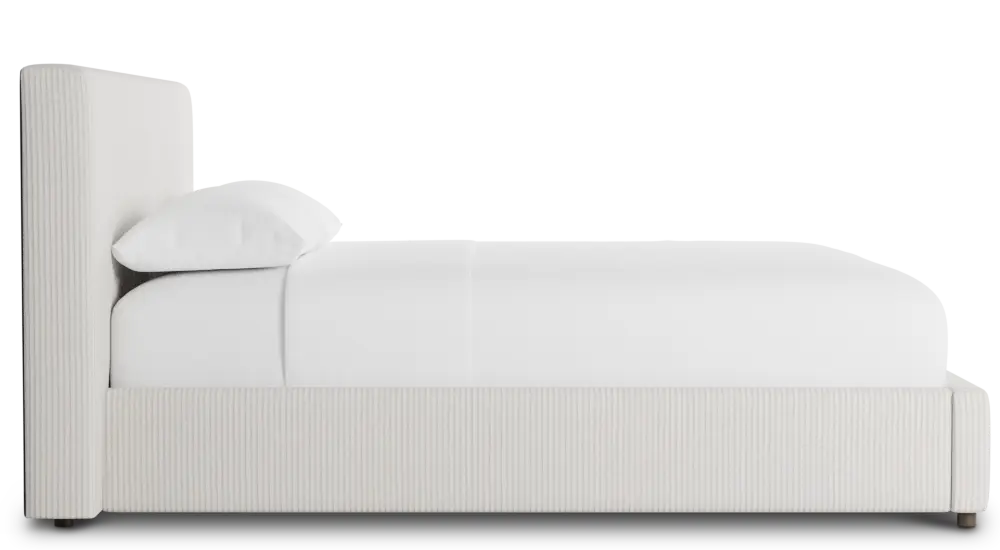 Grayton Lucy Light Beige 44" Upholstered Platform Bed Grayton Lucy Light Beige 44" Upholstered Platform Bed