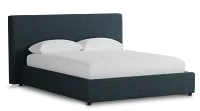 Grayton Elevation Dark Blue 44" Upholstered Platform Bed