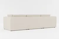 Destin Suave Beige Fabric 5pc Bumper Sectional