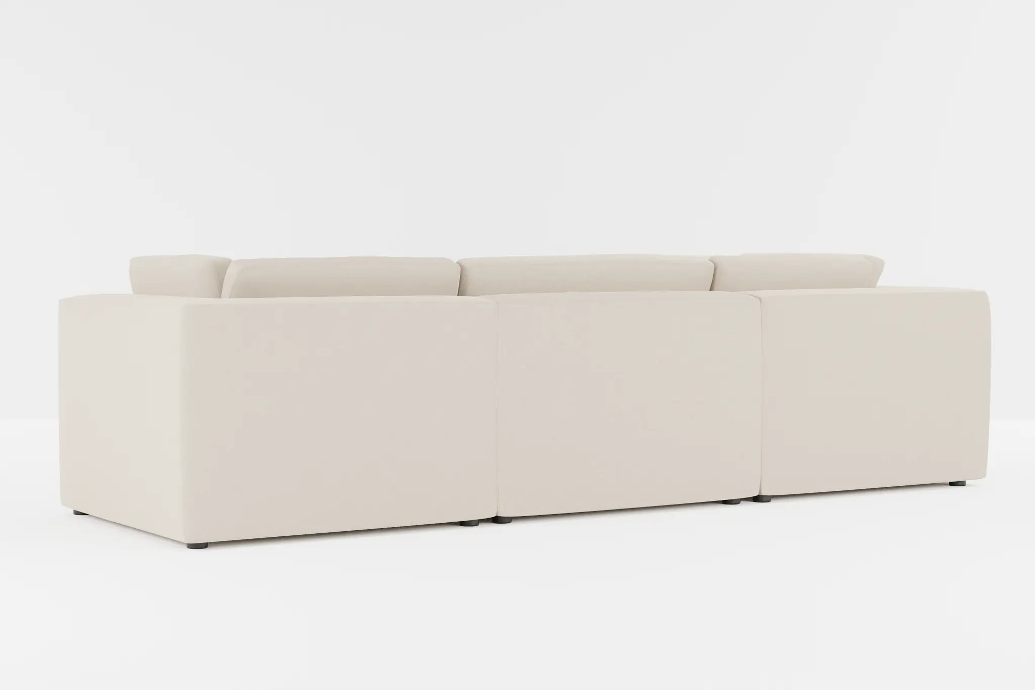 Destin Suave Beige Fabric 5pc Bumper Sectional Destin Suave Beige Fabric 5pc Bumper Sectional