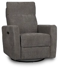 Rae Gray Fabric Power Swivel Glider Recliner