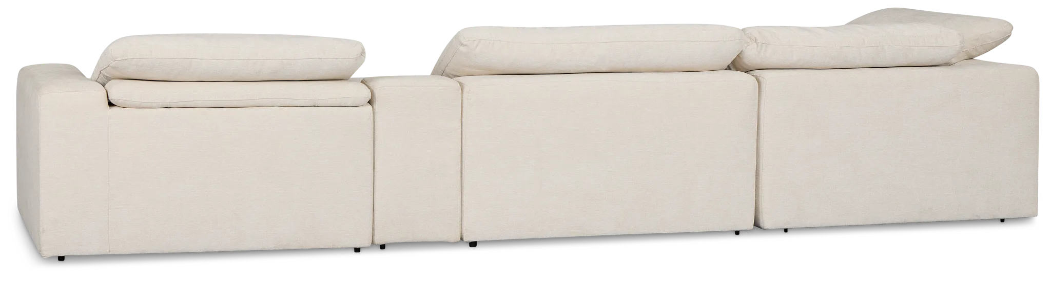 Drift Light Beige Fabric Small Left Bumper Power Reclining Sectional