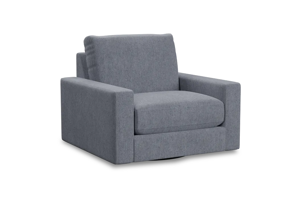 Edgewater Elevation Gray Swivel Chair