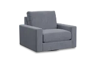 Edgewater Elevation Gray Swivel Chair