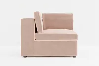 Destin Joya Light Pink Velvet Corner Chair