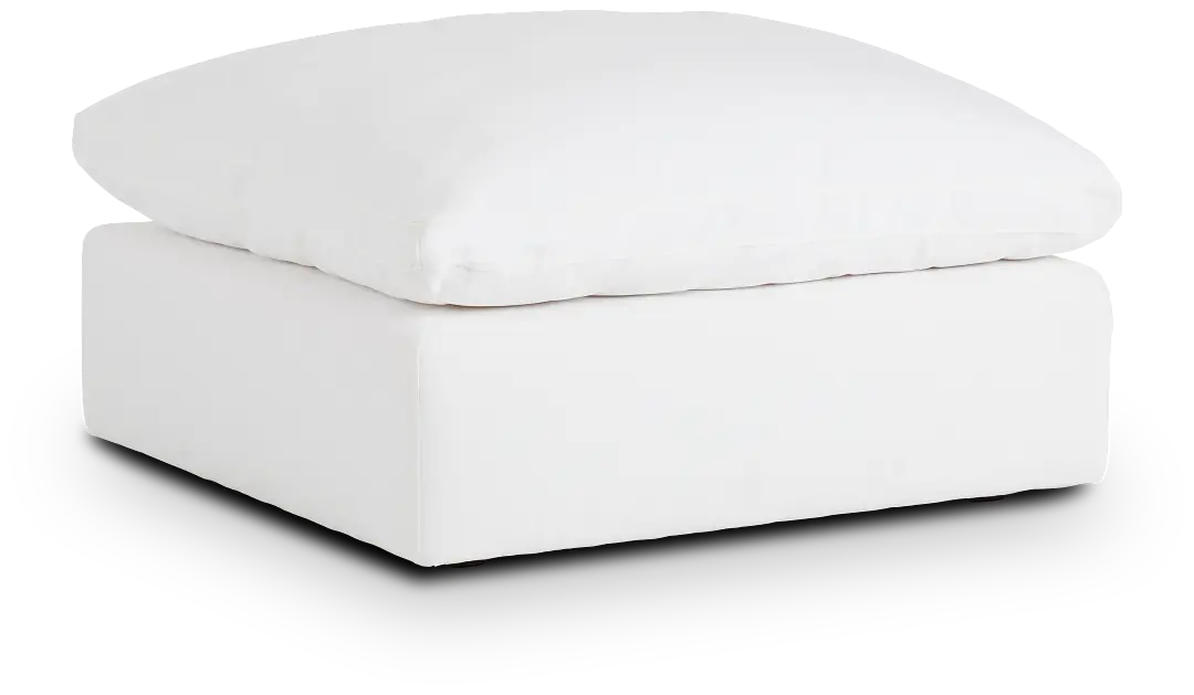 Grant White Fabric Ottoman Grant White Fabric Ottoman